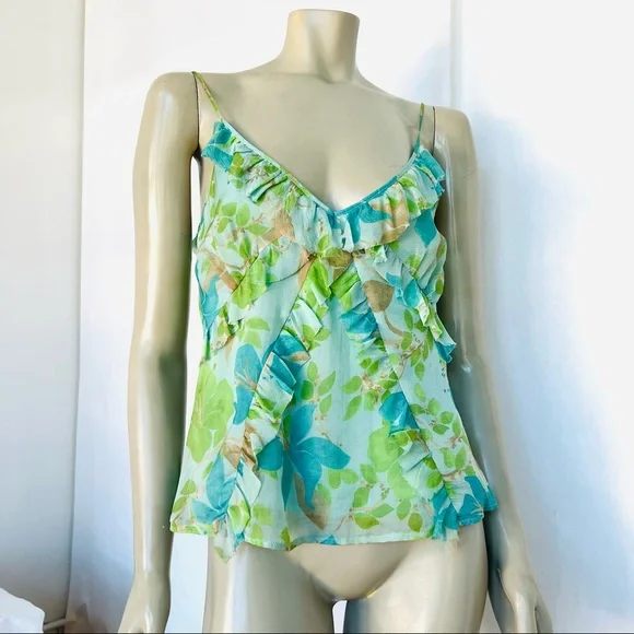 ZARA SILK CHIFFON TOP - Picture 2 of 10